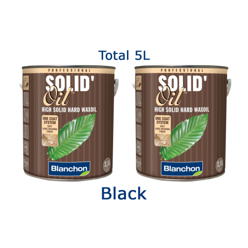 Blanchon SOLID'OIL  5 ltr (two 2.5 ltr cans) BLACK 06402869 (BL)